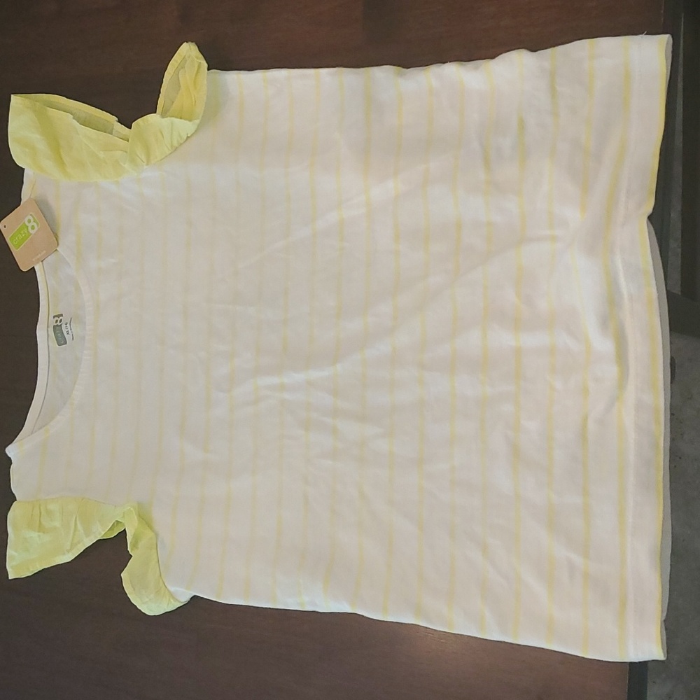 Nwt crazy 8 Yellow stripe girls tank xl